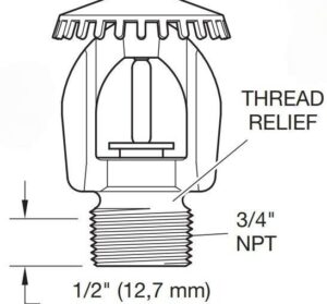 Bản Vẽ đầu Phun Sprinkler Hướng Lên Tyco Ty5151