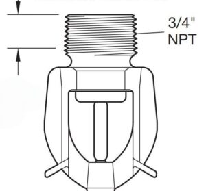 Bản Vẽ đầu Phun Sprinkler Hướng Xuống Tyco Ty5251
