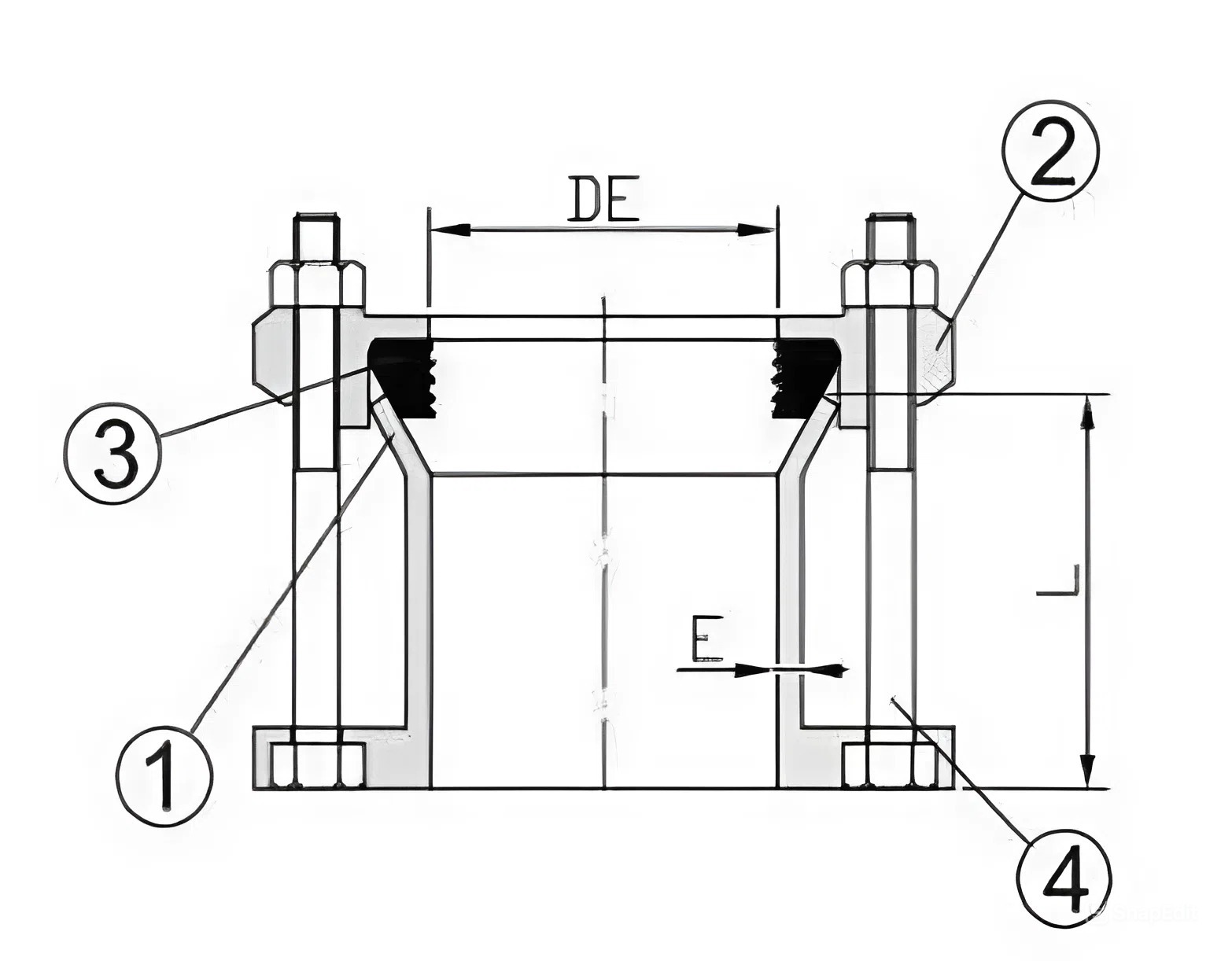 Khớp nối mềm gang BE HADA - Ảnh 3