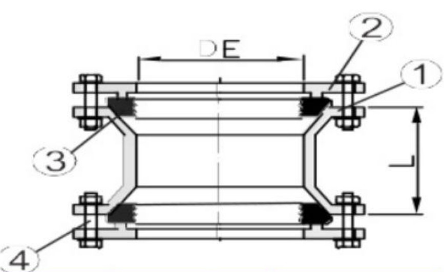 Khớp nối mềm gang FF T-BLUE - Ảnh 2