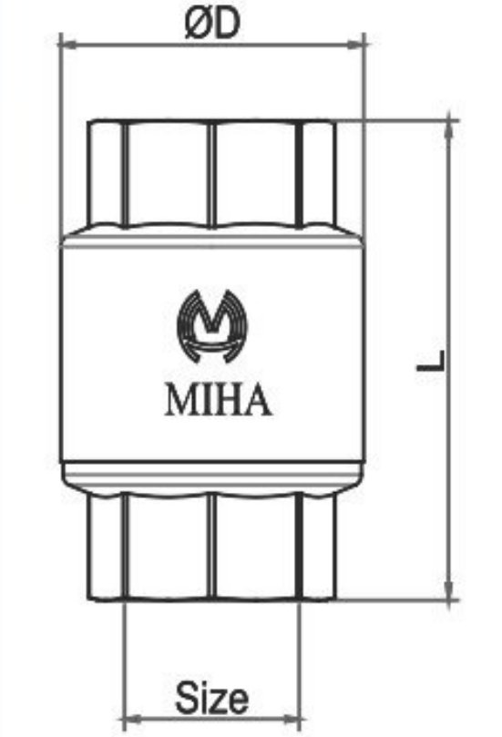Van 1 chiều lò xo đồng Minh Hòa MIHA - Ảnh 2