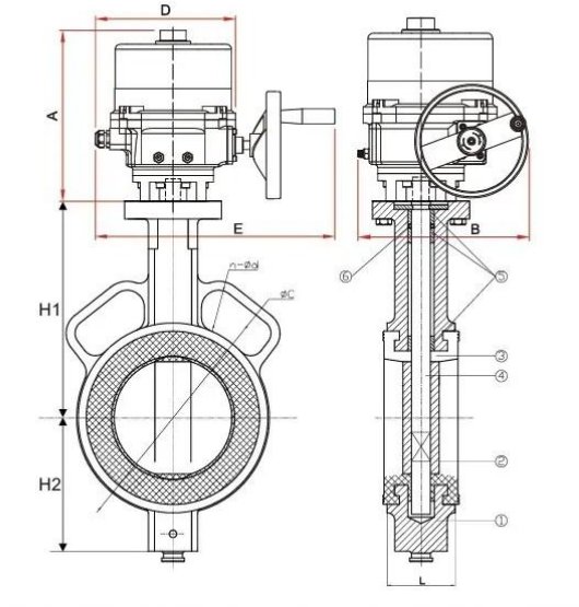 Van bướm động cơ điện Shinyi EFMB - Ảnh 4