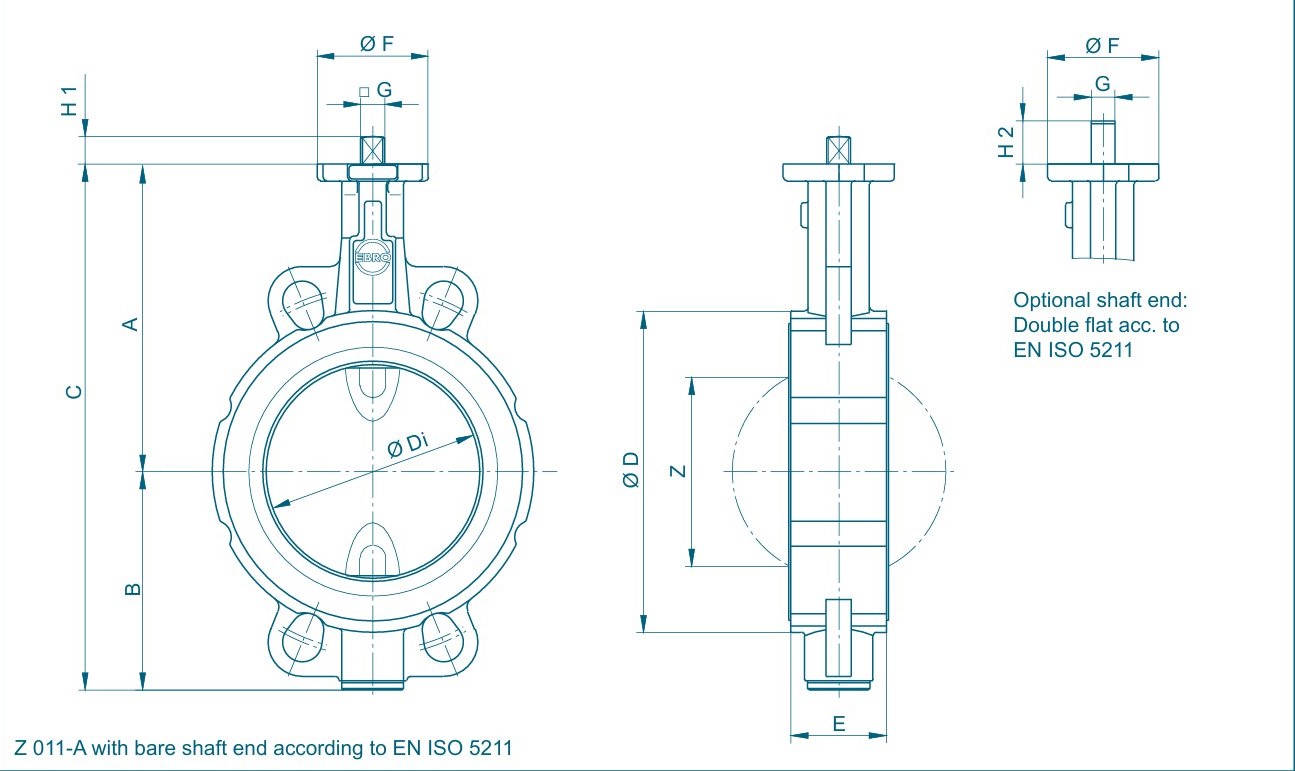 Van bướm tay gạt Ebro Z 011-A - Ảnh 3