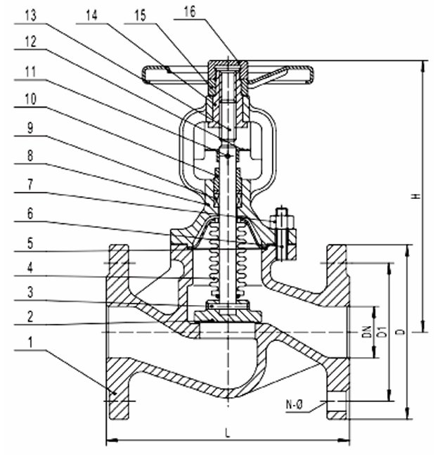 Van cầu gang mặt bích Mann BSG-1 - Ảnh 3