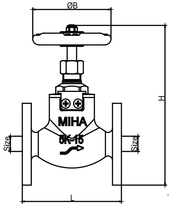 Van cầu mặt bích đồng 2 chiều Minh hòa MIHA - Ảnh 3