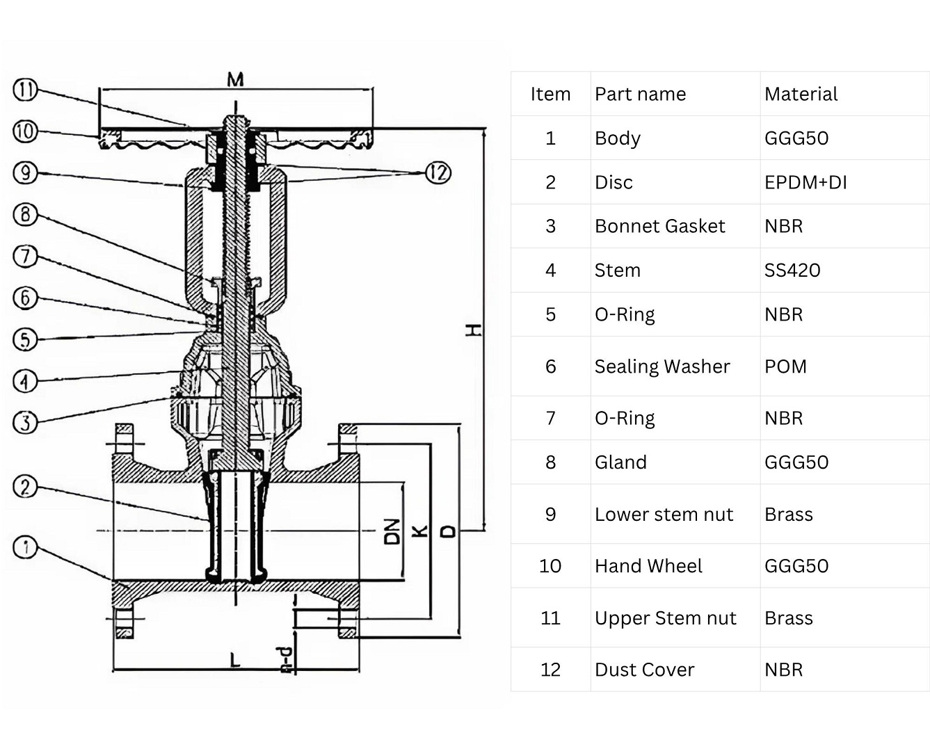 Bản Vẽ Van Cổng Auta 1210h