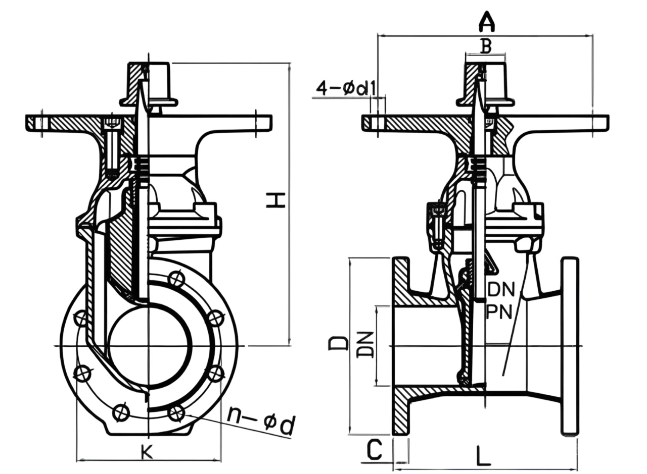 Bản Vẽ Van Cổng Shinyi Fncx A1