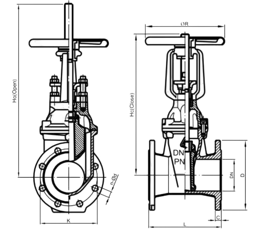 Bản Vẽ Van Cổng Shinyi Grhx