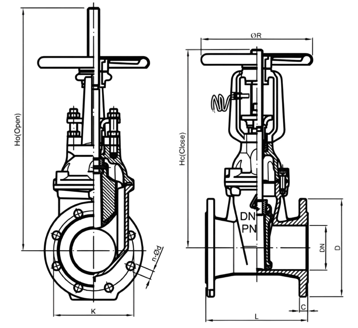 Bản Vẽ Van Cổng Shinyi Grsx
