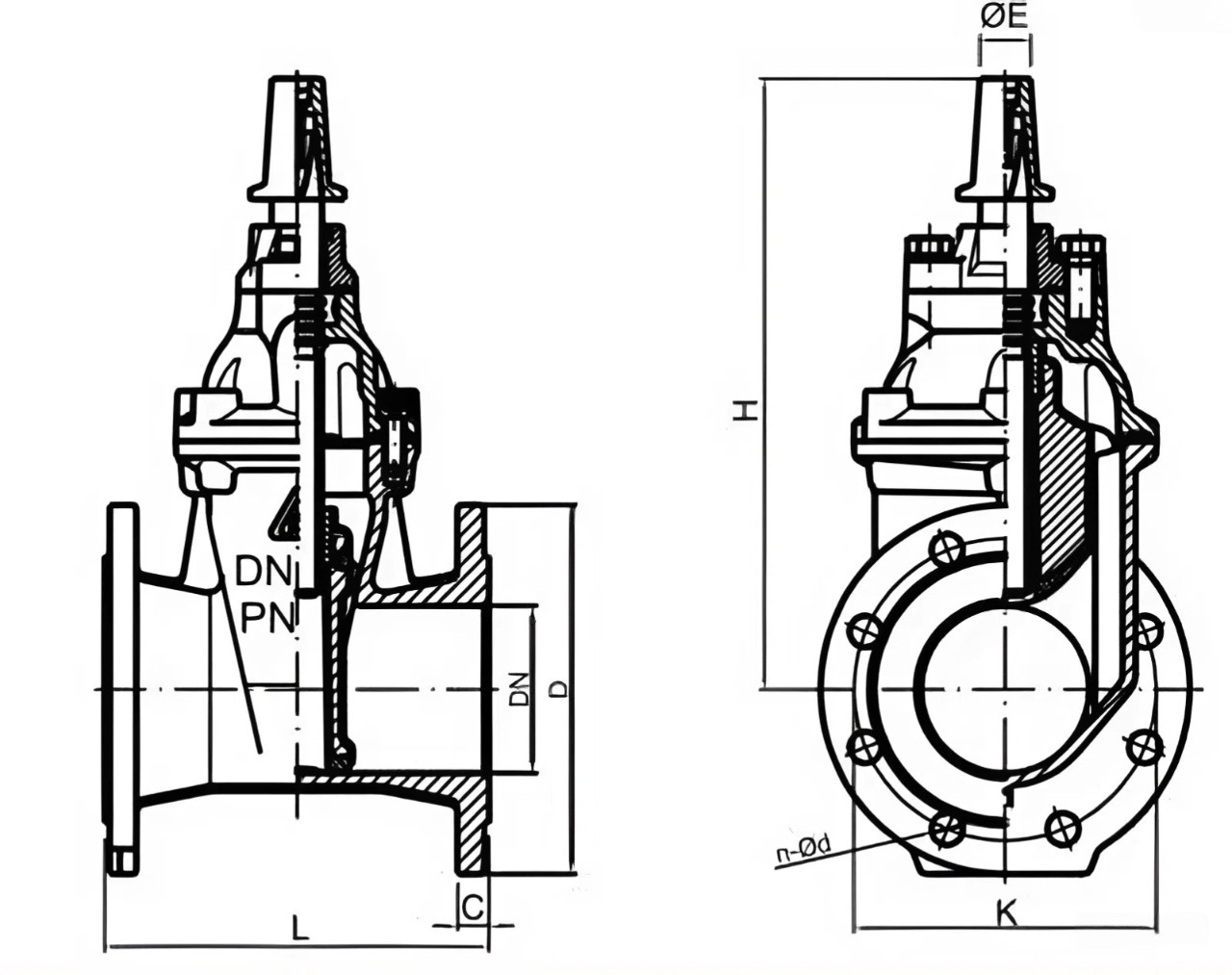 Bản Vẽ Van Cổng Shinyi Gvcx