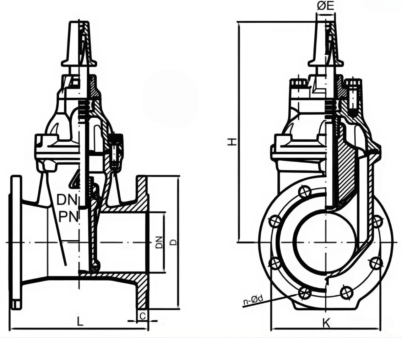 Bản Vẽ Van Cổng Shinyi Rvcx