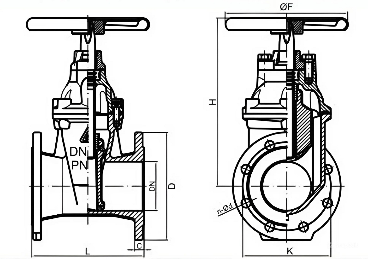 Bản Vẽ Van Cổng Shinyi Rvhx