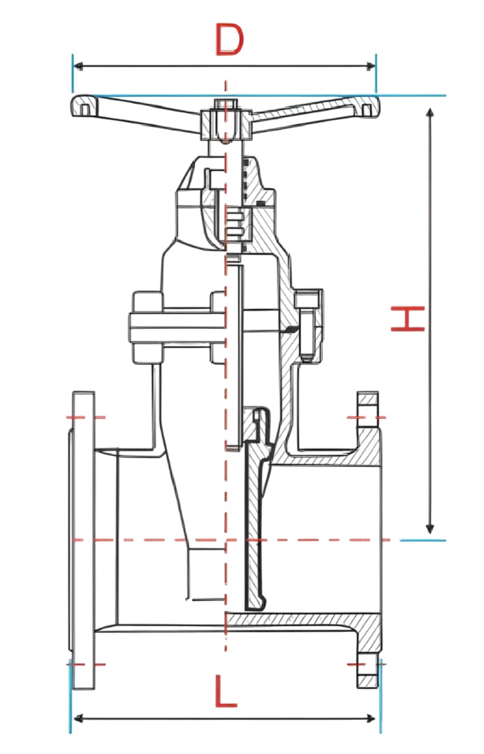 Bản Vẽ Van Cổng Unik Ukv 1004r