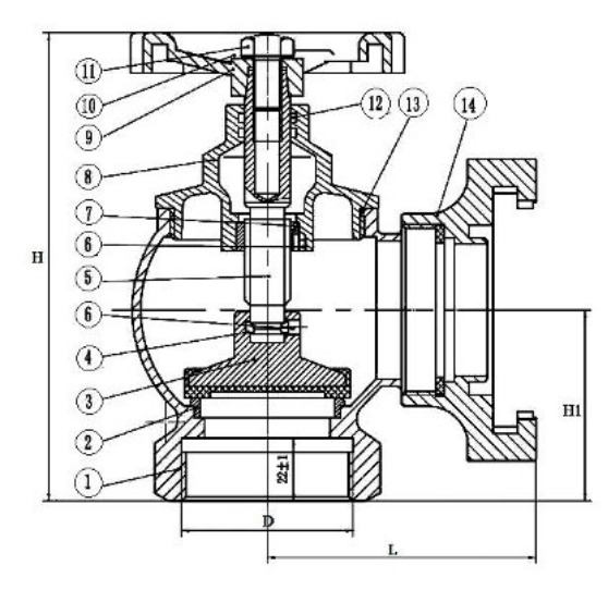 Van góc gang AUTA F100H - Ảnh 2