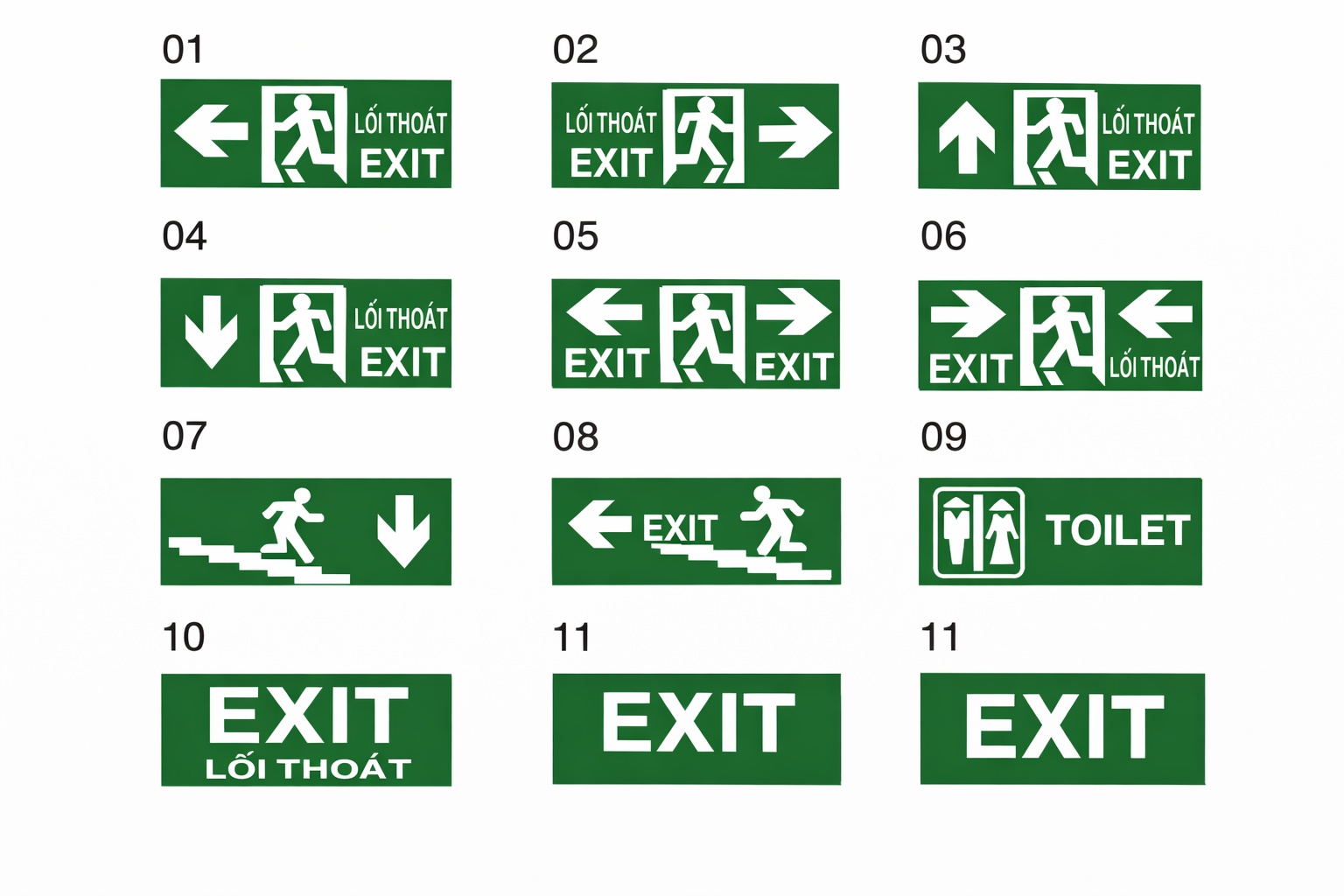 Đèn Exit Lối Thoát 1 Mặt Kentom Kt 110 ảnh Số 2