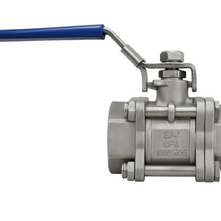 Van bi inox KST 3 mảnh nối ren