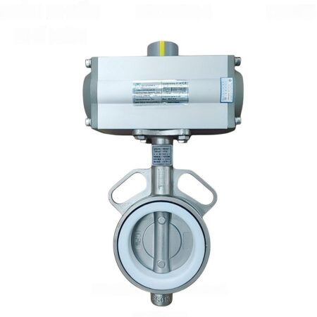 Van bướm inox điều khiển khí nén Haitima