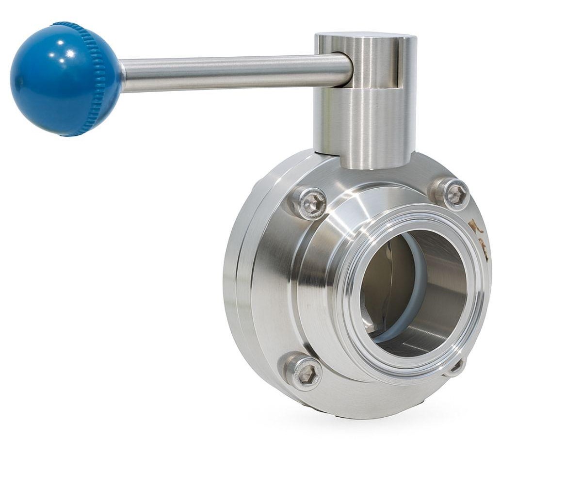 Van bướm vi sinh tay rút nối clamp