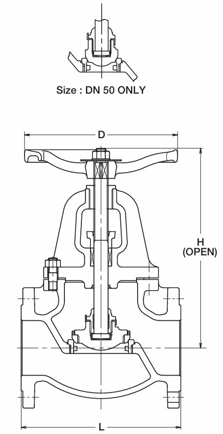 Van cầu hơi mặt bích gang Kitz EN16FCJ - Ảnh 3